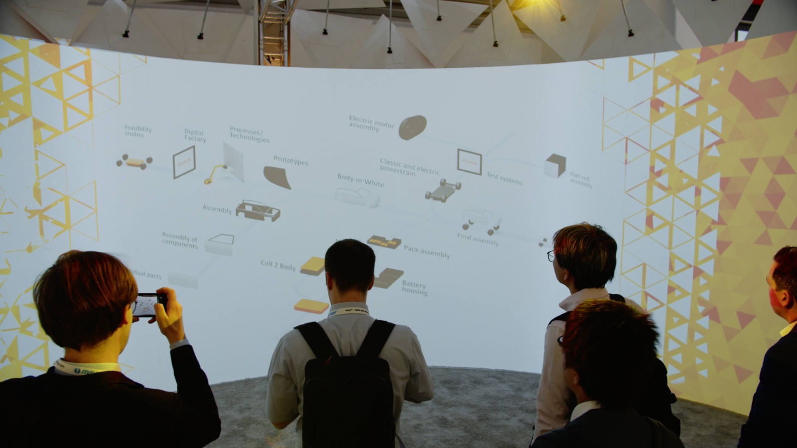 Introducing the modular and mobile 360° show-cinema for KUKA AG.
